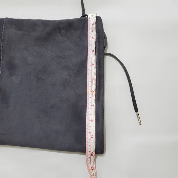 Torrid | Gray Suede Over-The-Knee Back Tie Block Heel Boots - Picture 12 of 14